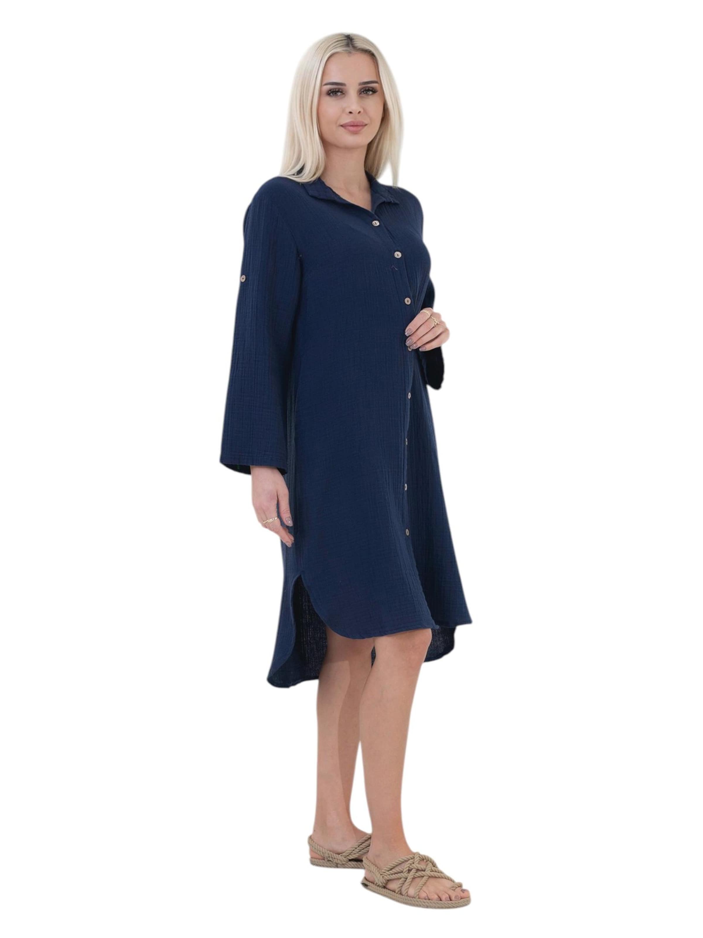 Robe-chemise 'NURYA' WENOR en bleu