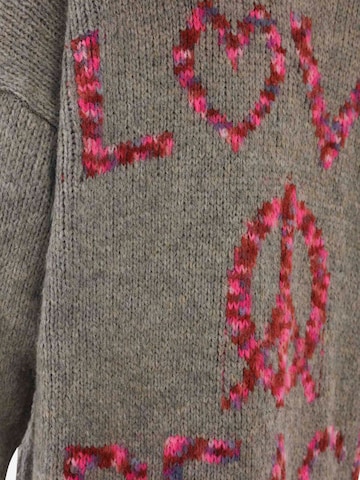 Zwillingsherz Cardigan 'Love and Peace' i grøn