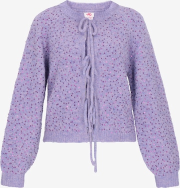 MYMO Knit cardigan in Purple: front