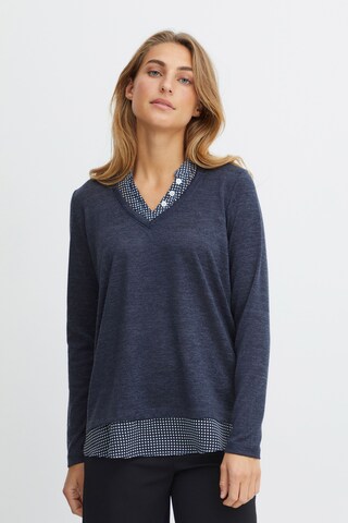 Fransa Sweater 'REXAN' in Blue: front