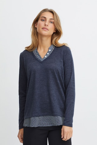Fransa Sweater 'REXAN' in Blue: front