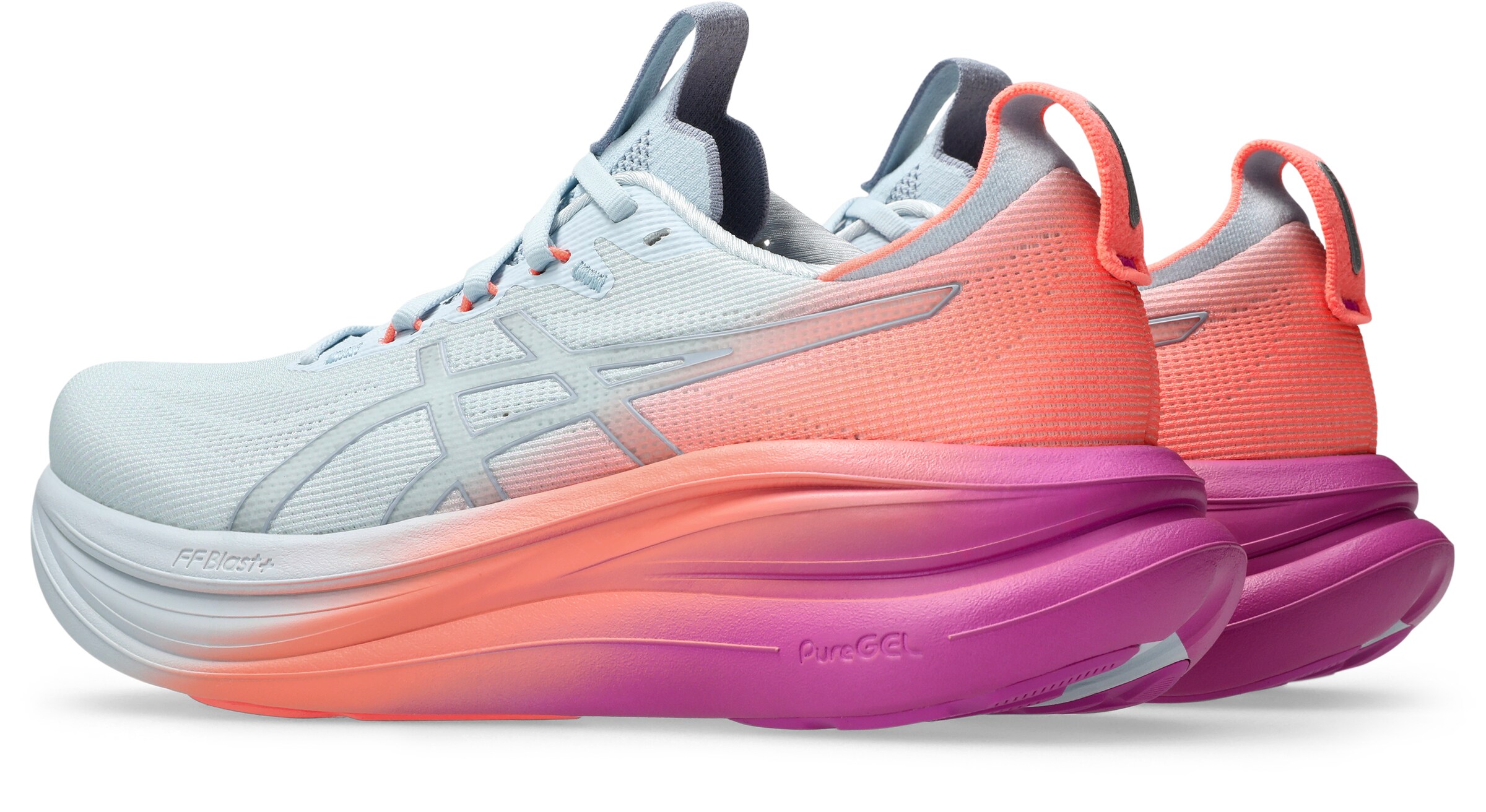 Chaussure de course 'GEL-NIMBUS 28' ASICS en bleu