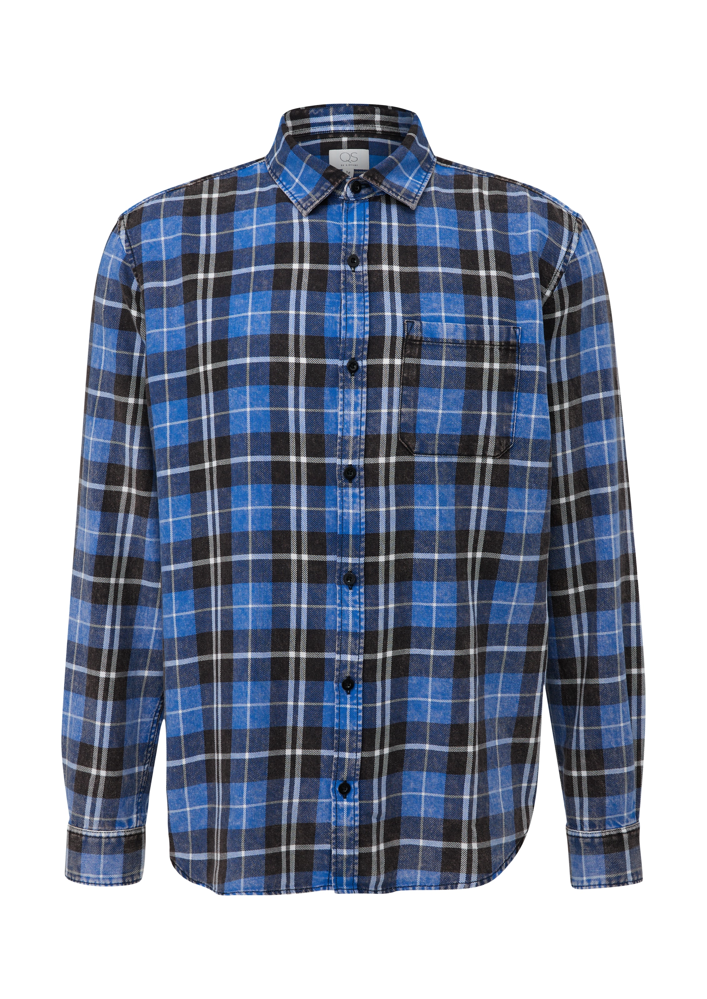 QS Regular Fit Hemd in Blau: Vorderseite