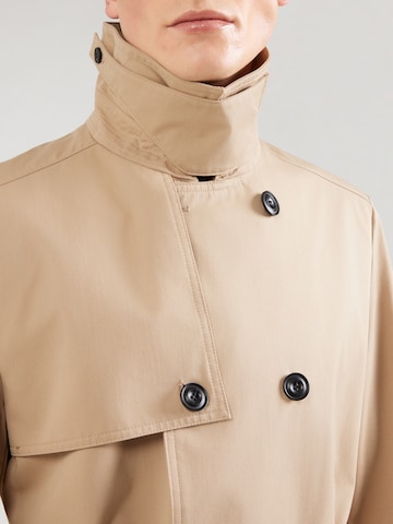 HUGO Ανοιξιάτικο και φθινοπωρινό παλτό 'Maluks' σε μπεζ