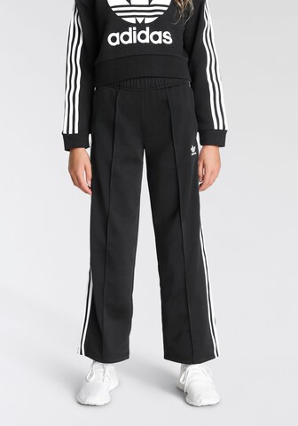 ADIDAS ORIGINALS Loosefit Broek 'Adicolor Wide' in Zwart: voorkant