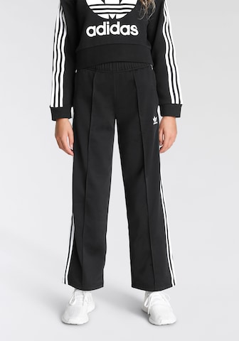 ADIDAS ORIGINALS Loosefit Broek 'Adicolor Wide' in Zwart: voorkant