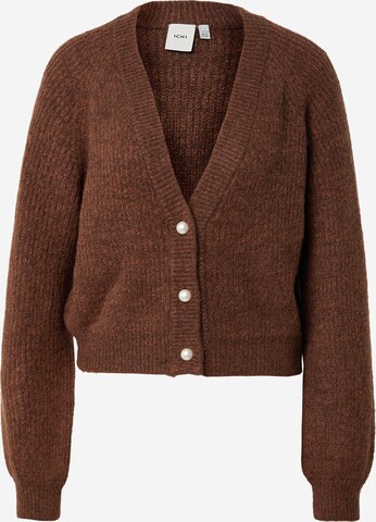 Cardigan 'Marin' ICHI en marron : devant