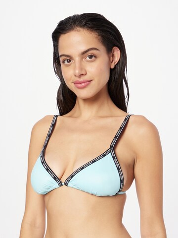 Triangle Hauts de bikini Calvin Klein Swimwear en bleu : devant