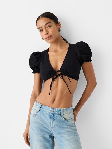 Bershka Blus i svart: framsida