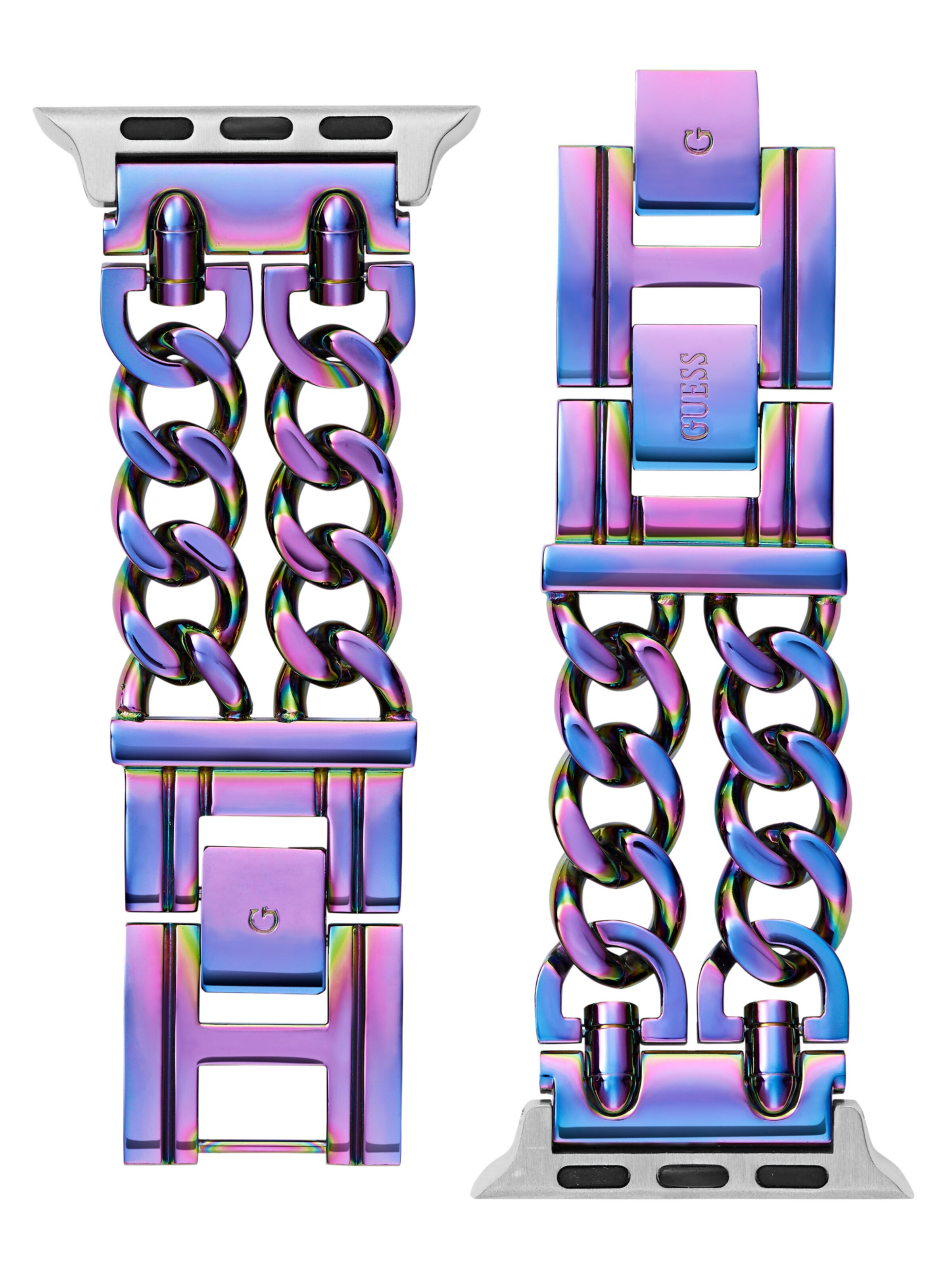 Montre à affichage analogique ' APPLE BAND (38MM-40MM) ' GUESS en violet : devant