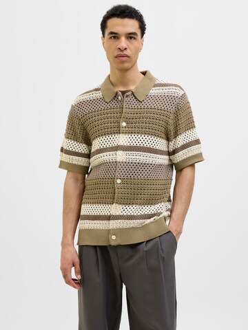 Jack & Jones Premium Comfort Fit Cardigan 'JPRBluwilmer' i brun: forside