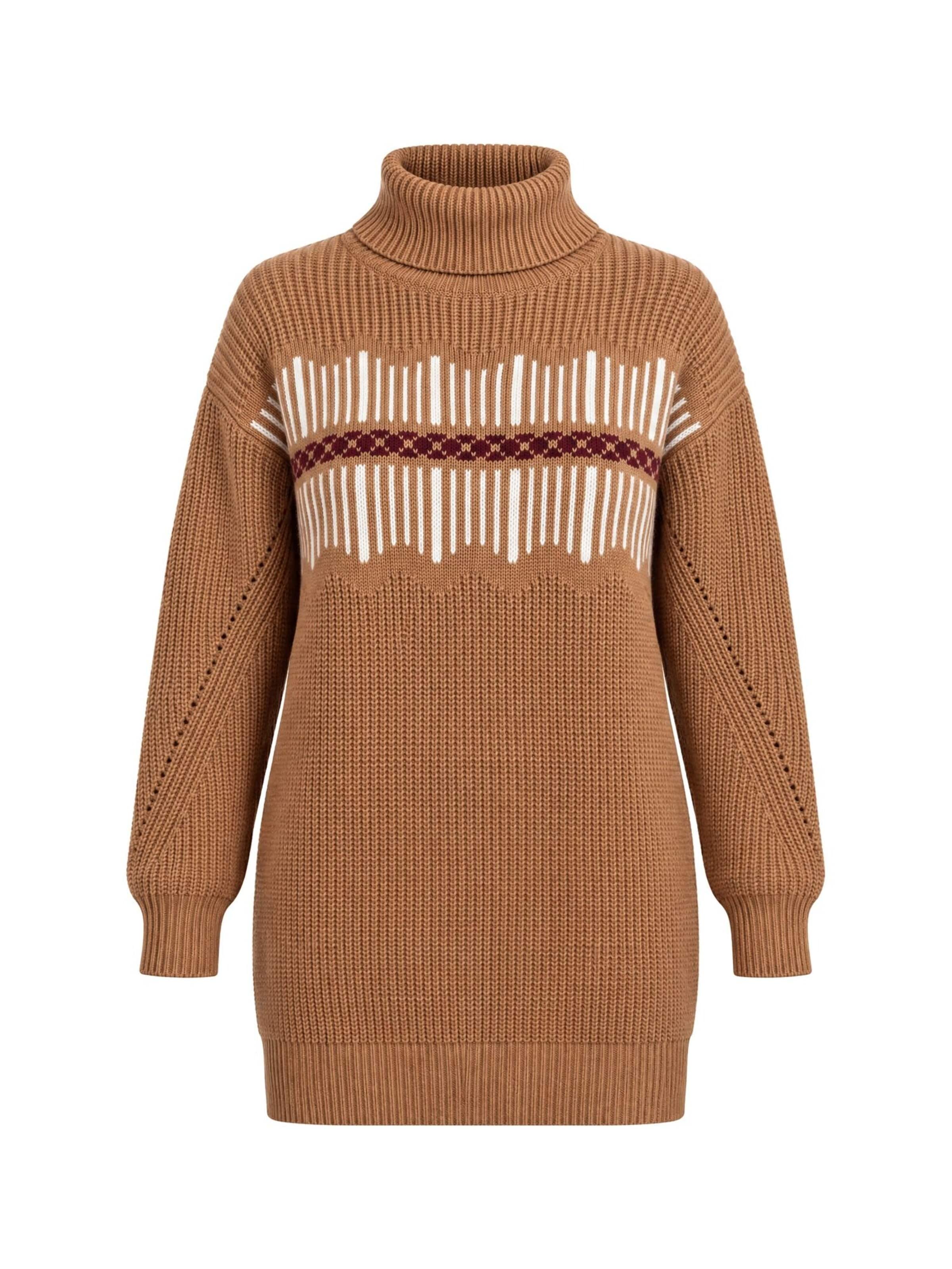 RYVAN Dress in Brown: front