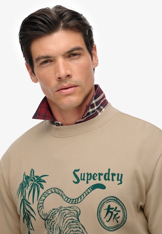 Sweat-shirt 'Tokyo Narrative' Superdry en gris