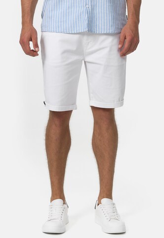 INDICODE JEANS Regular Chino trousers 'Creel' in White: front