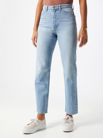 NA-KD Regular Jeans in Blue: front