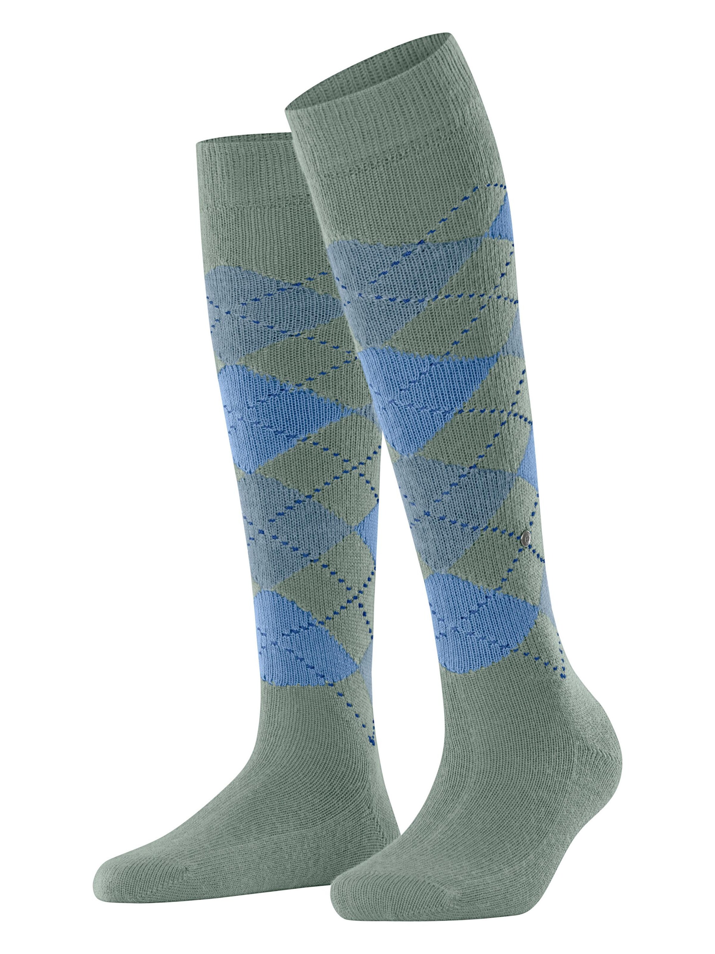 BURLINGTON Overknee Strümpfe 'Whitby'‌‌‌‌‌‌‌‌ in Grün: Vorderseite