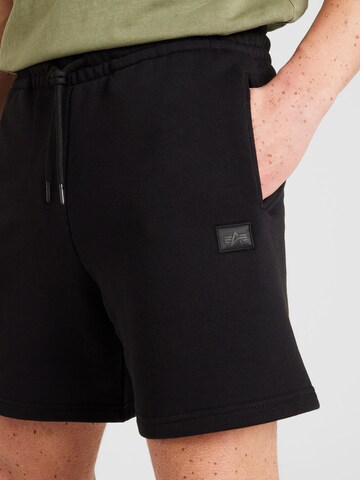 ALPHA INDUSTRIES Regular Pants 'Essentials' in Black