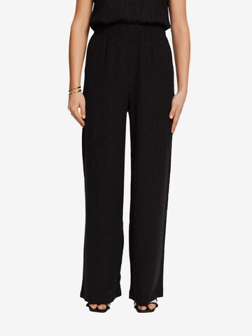 Wide Leg Pantalon ESPRIT en noir : devant