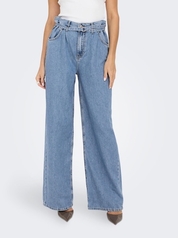 ONLY Wide leg Jeans 'Emma' in Blauw: voorkant