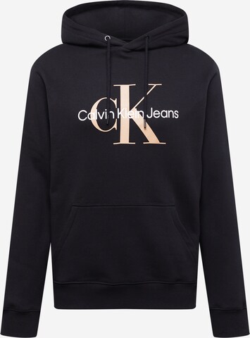 Sweat-shirt 'Essentials' Calvin Klein Jeans en noir : devant