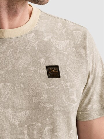 PME Legend - Camiseta 'T-shirt in slub jersey with subtle allover print' en beige