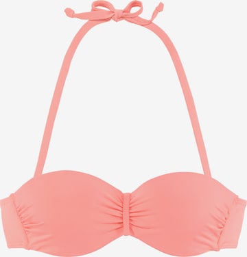 VENICE BEACH Bandeau Bikinitop in Pink: predná strana