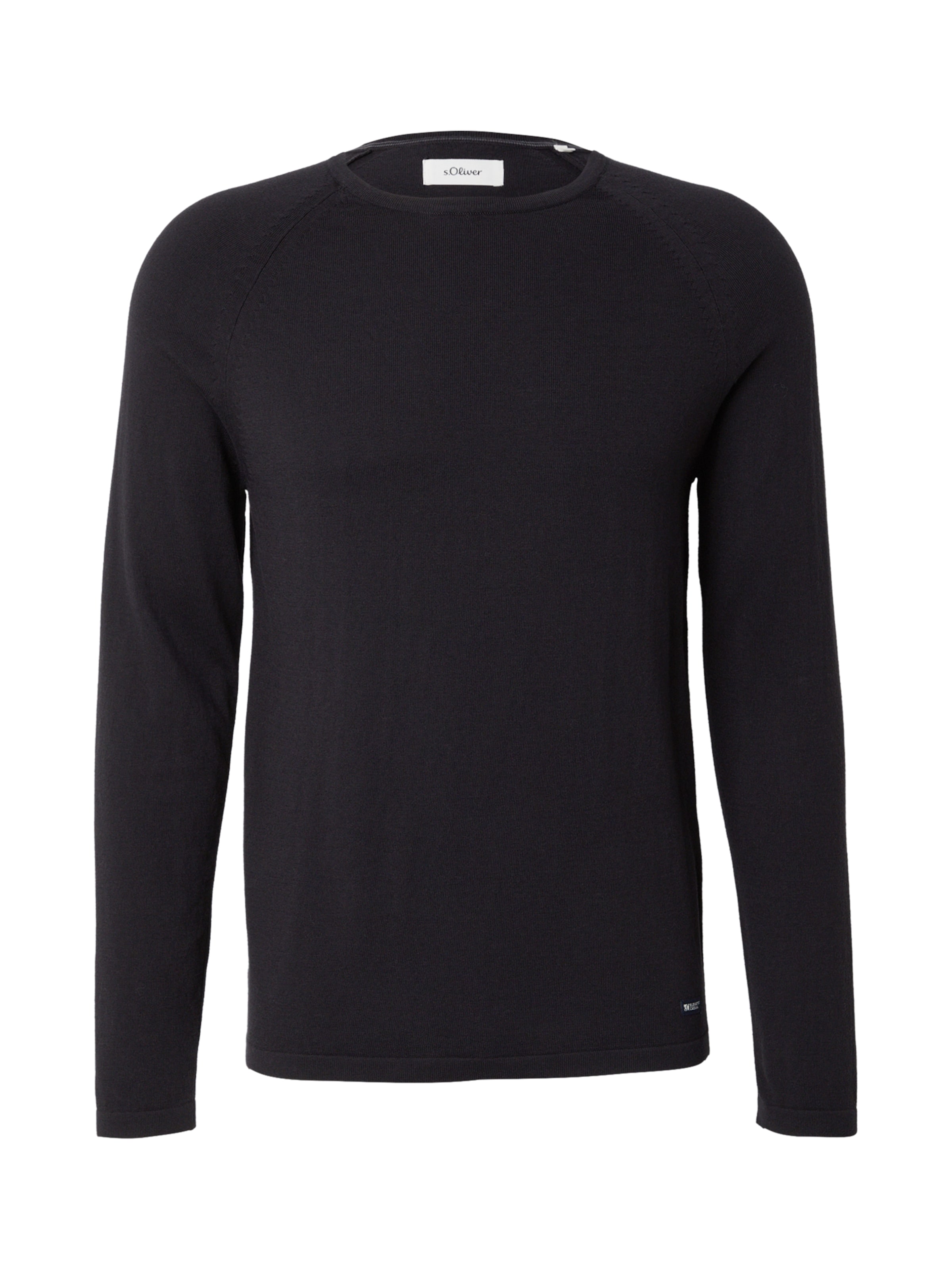 s.Oliver Πουλόβερ σε μαύρο: μπροστά