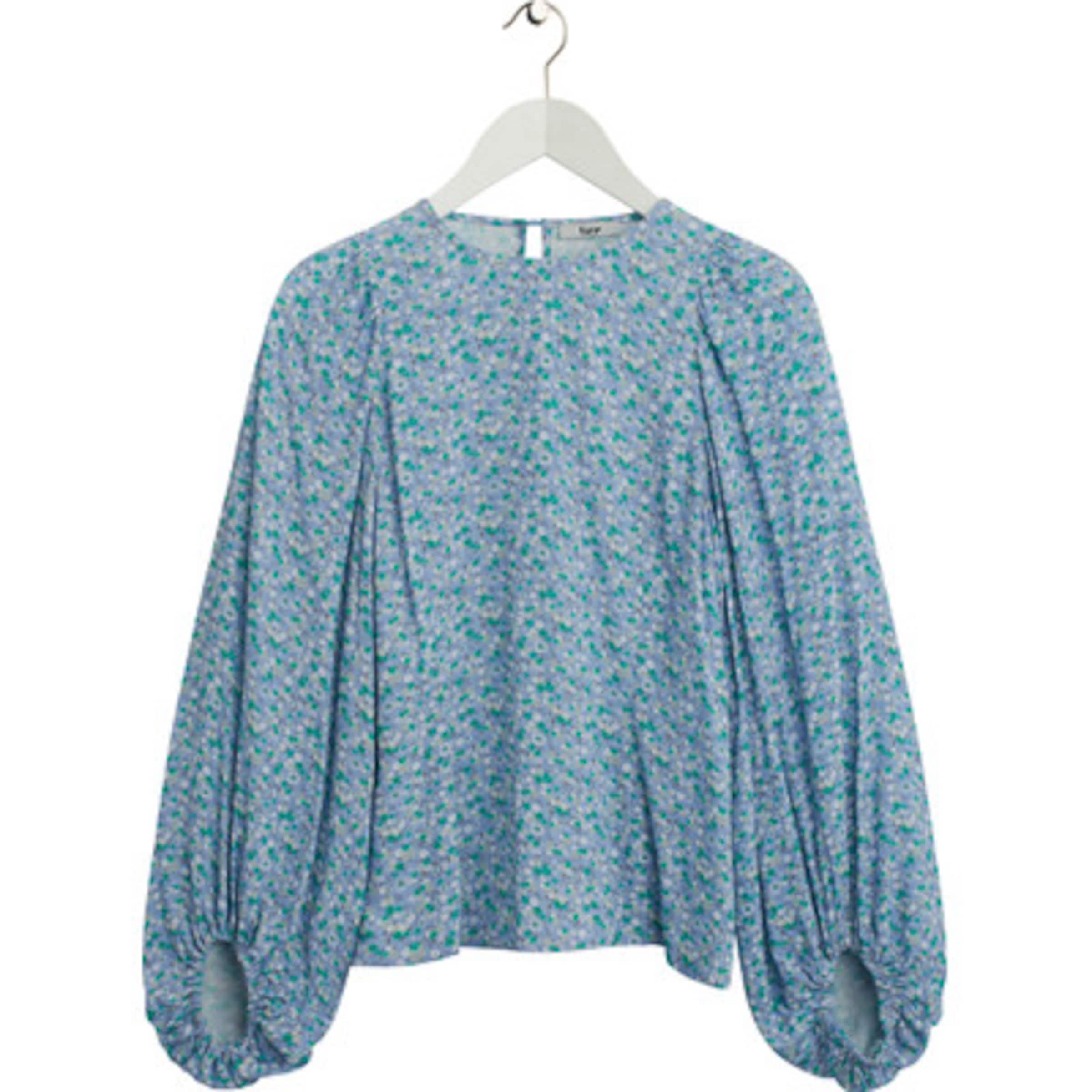 BZR Bluse 'Doha' in Blau: Vorderseite