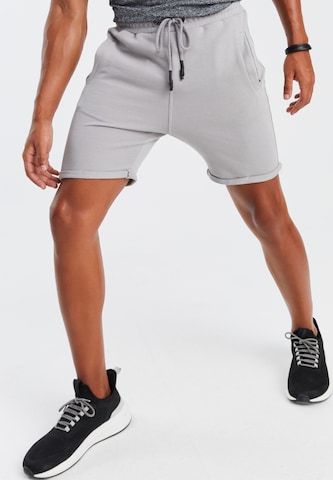 Leif Nelson Slimfit Shorts 'LN-8316' in Grau: predná strana