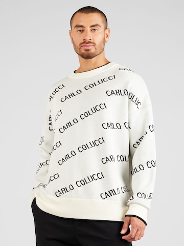Carlo Colucci Пуловер в бяло: отпред