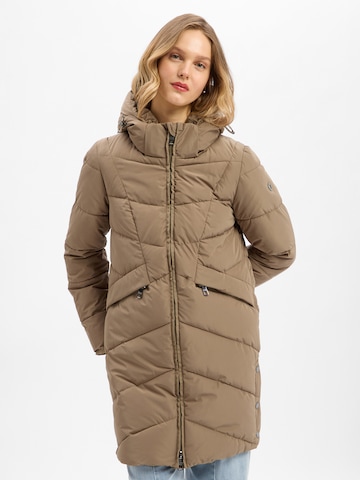 Marie Lund Tussenmantel in Bruin: voorkant