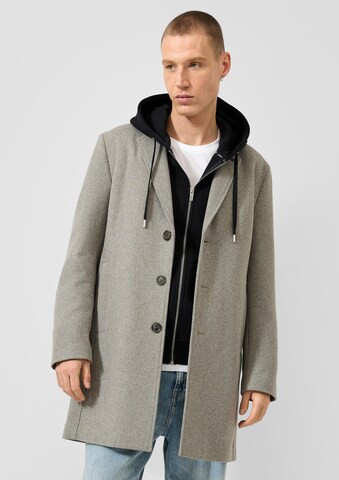 QS Between-Seasons Coat in Brown: front