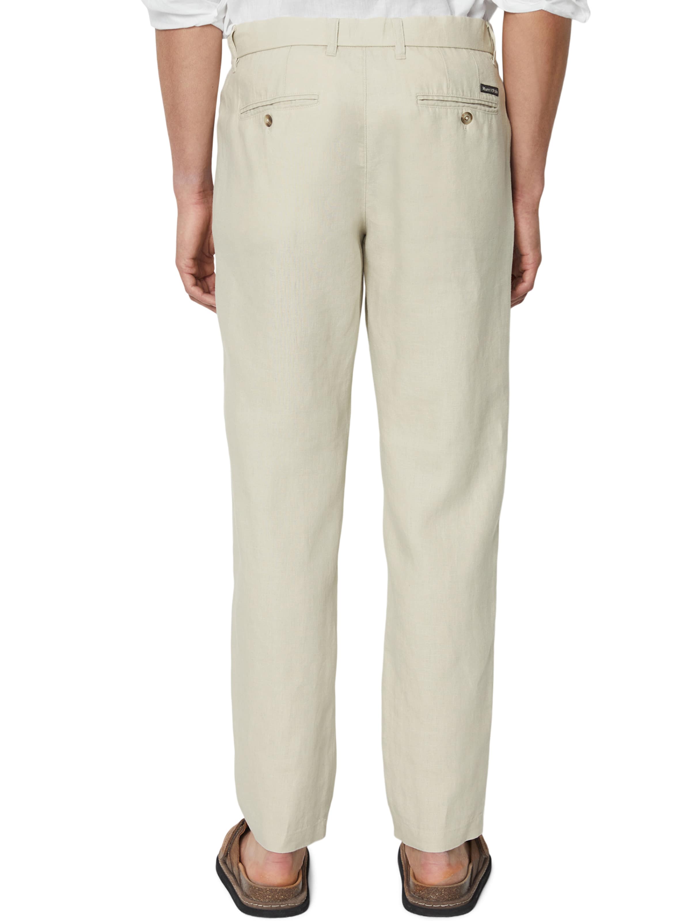 Marc O'Polo - Regular Calças com pregas 'Osby' em cinzento