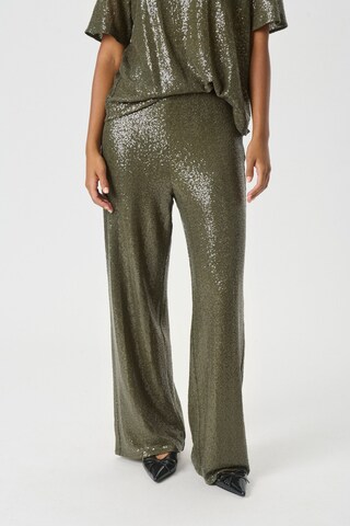 Part Two - regular Pantalón en verde: frente