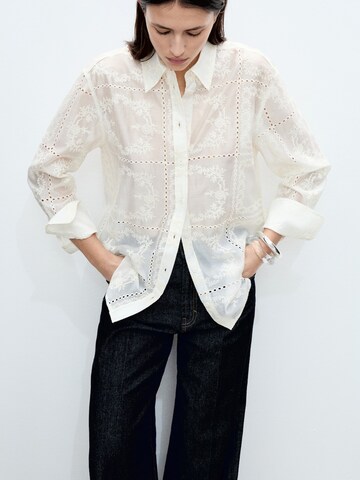 MANGO Blouse 'Aurelia' in Beige: front
