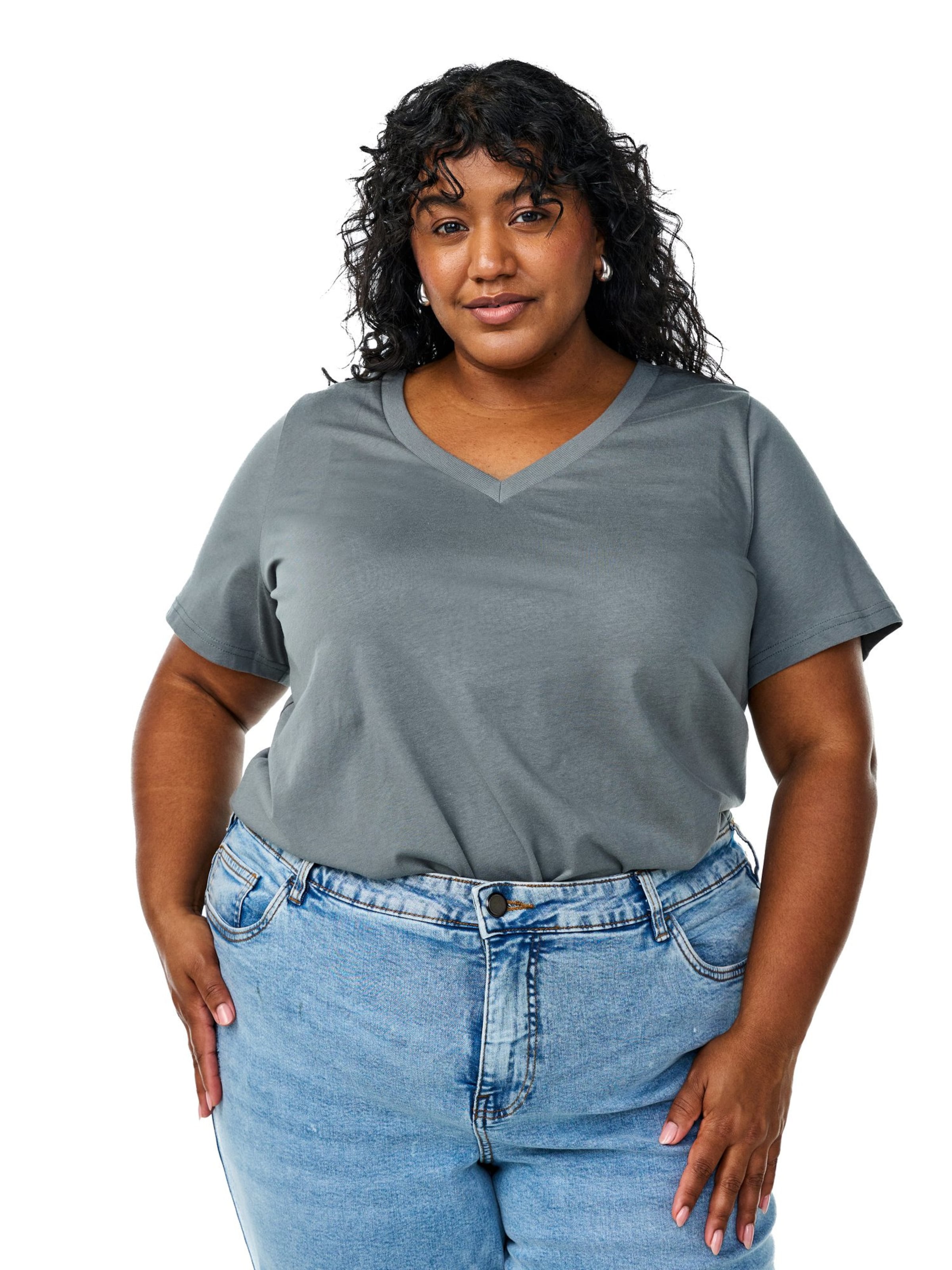 Zizzi - Camisa 'Charlin' em cinzento