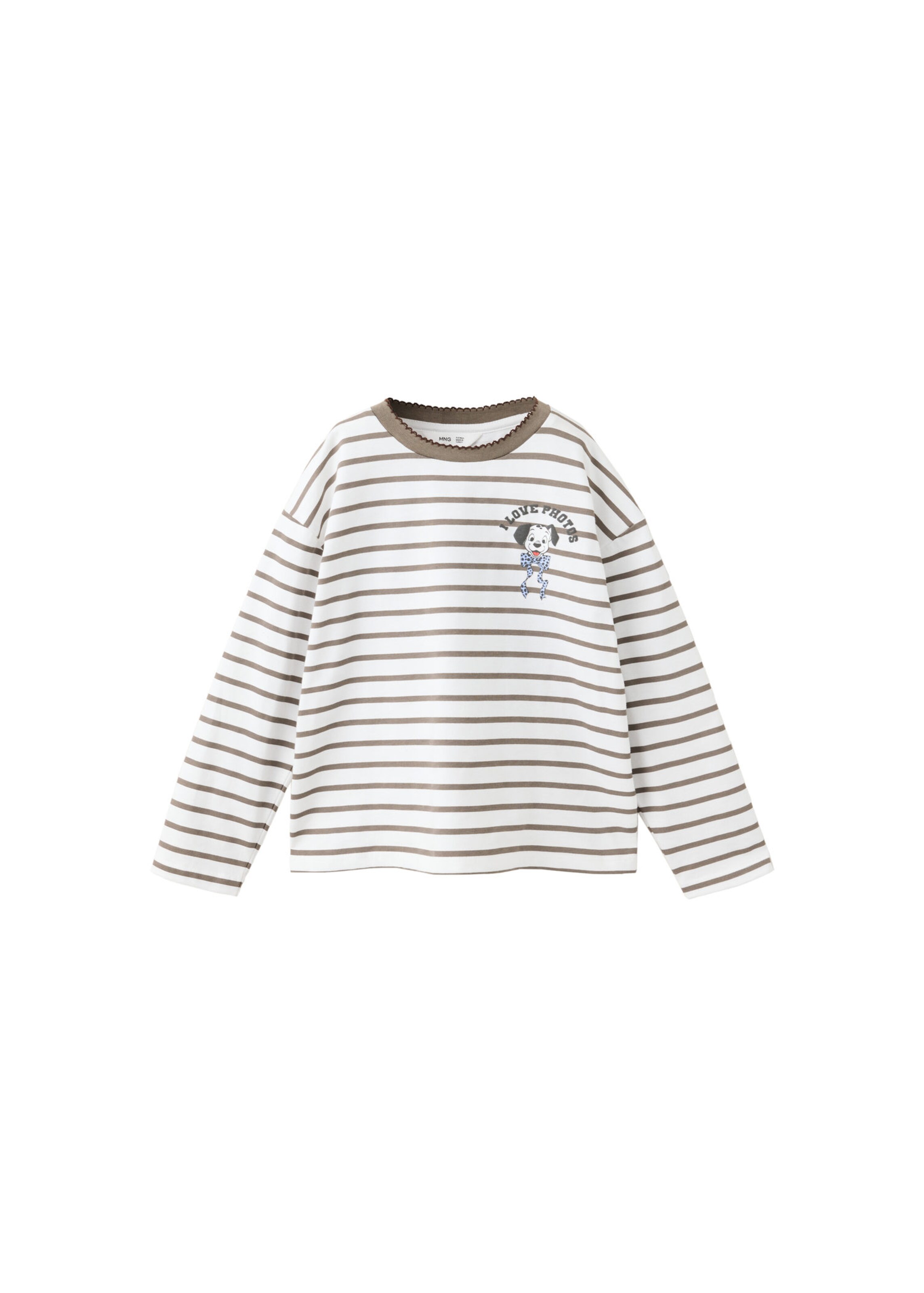 MANGO KIDS Shirt in Bruin: voorkant