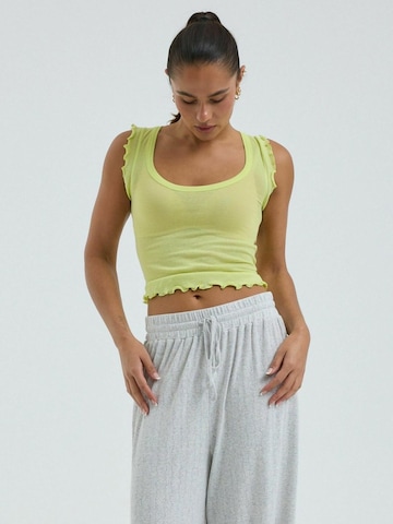 Haut ' Cotton ' Seamless Basic en jaune