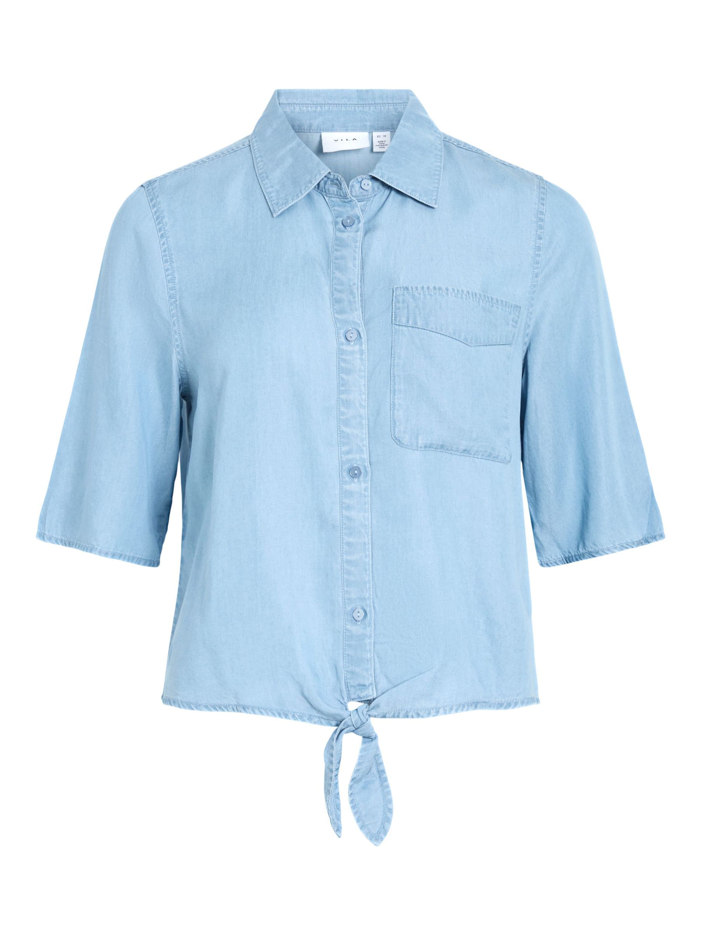 VILA Blouse 'VITea' in Blauw: voorkant