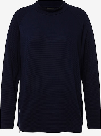 Sweat-shirt Ulla Popken en bleu : devant