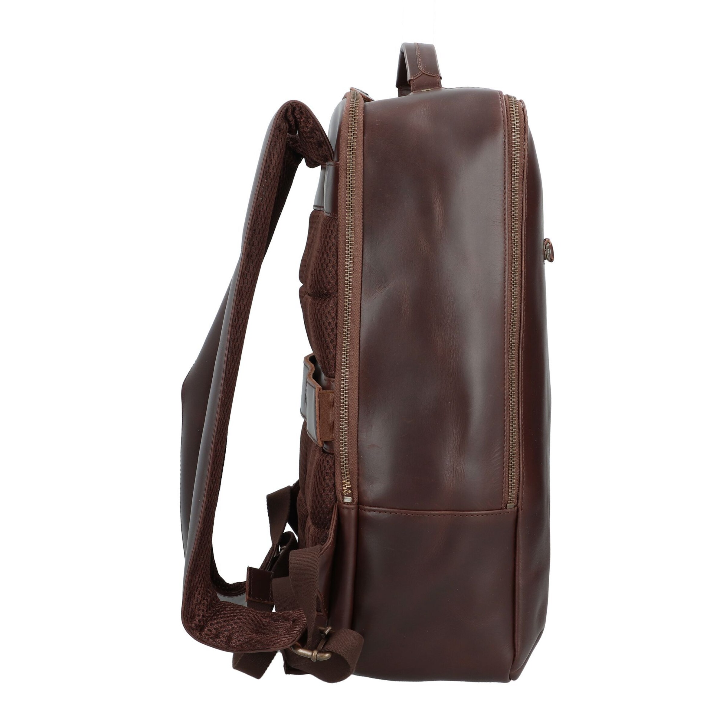 Buckle & Seam Backpack 'Leon ' in Brown