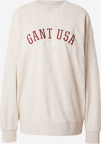 GANT - Sudadera en beige: frente