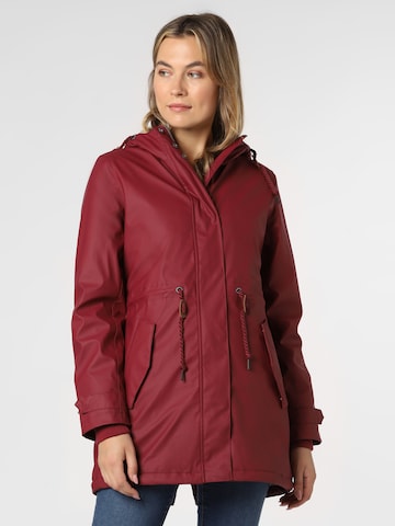 Marie Lund Between-Seasons Parka in Red: front