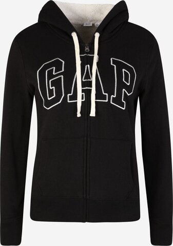 Gap Petite Sweatvest in Zwart: voorkant