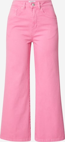 Dorothy Perkins Wide leg Jeans in Pink: front