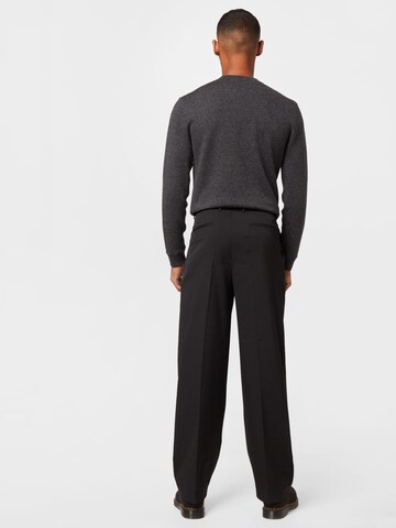 Calvin Klein - Regular Calças com pregas em preto