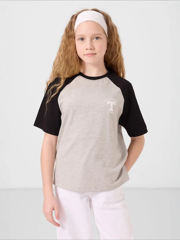 Tommy Life Koszulka 'TOMMY Unisex Jugend-T-Shirt Aus Baumwoll-Elasthan' w kolorze szary