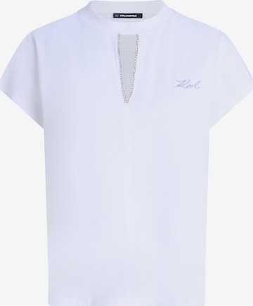 balta Karl Lagerfeld Marškinėliai: priekis