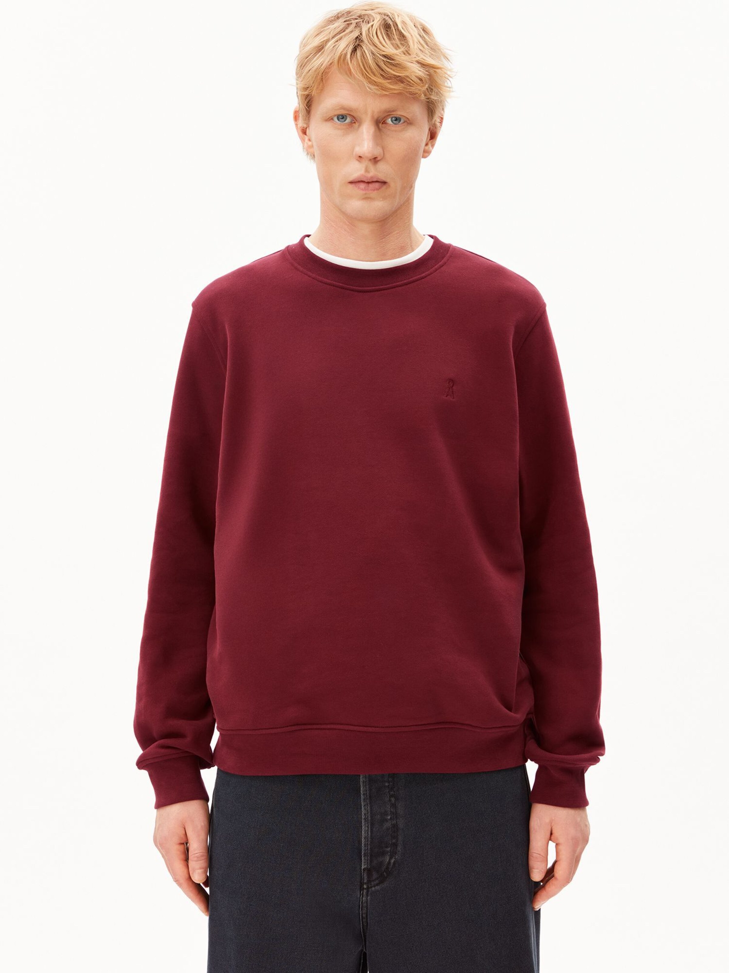 ARMEDANGELS Pullover BAARO FLEECE in Rot: Vorderseite