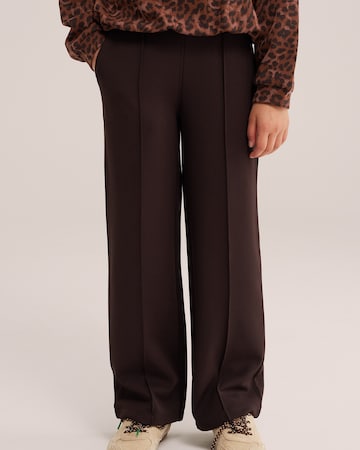 WE Fashion Loosefit Broek in Bruin